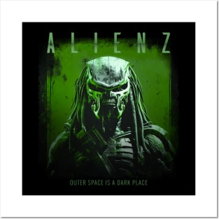 Alienz Outer Space is a Dark Place Posters and Art